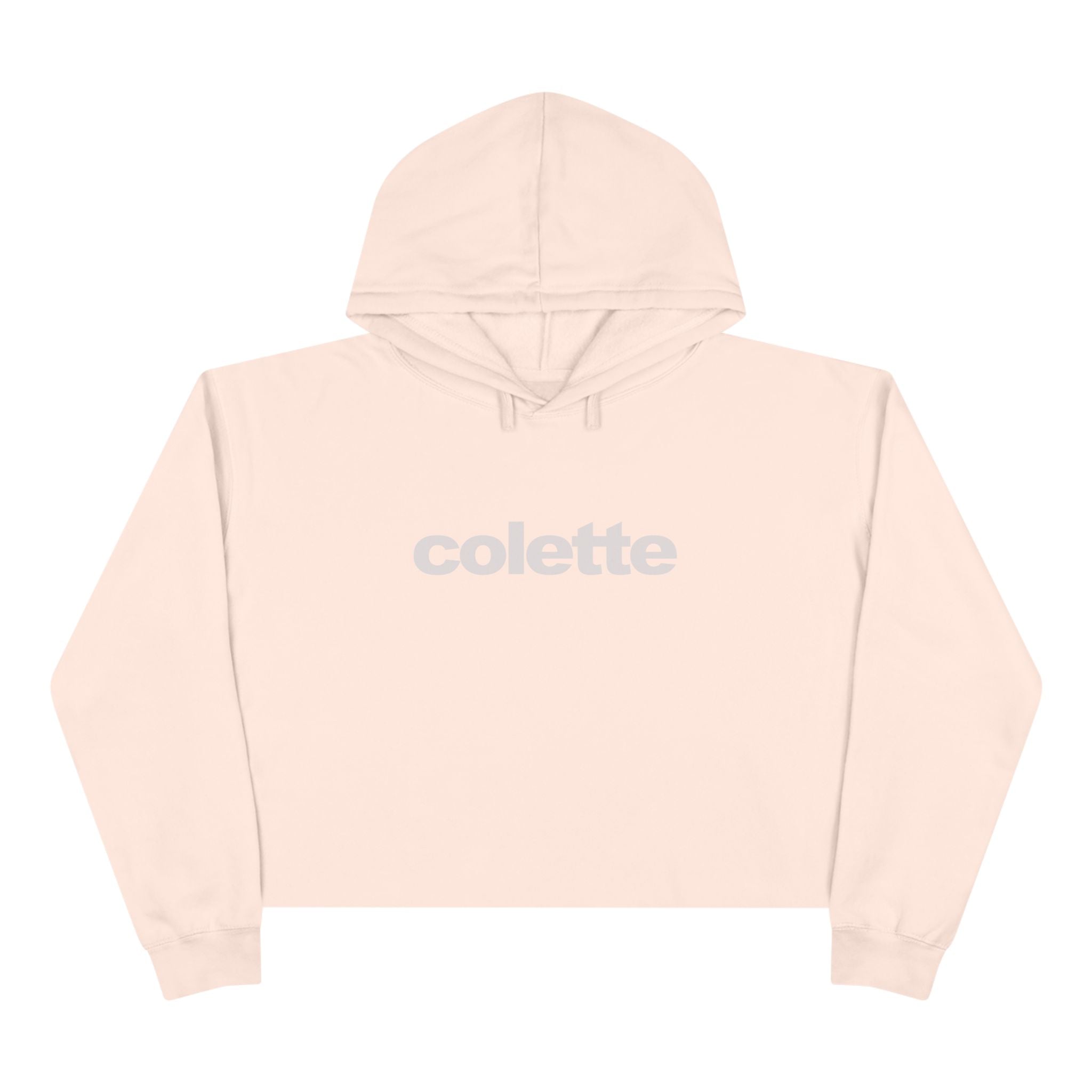 colette Cropped Hoodie — Minimal Logo Crop Sweatshirt