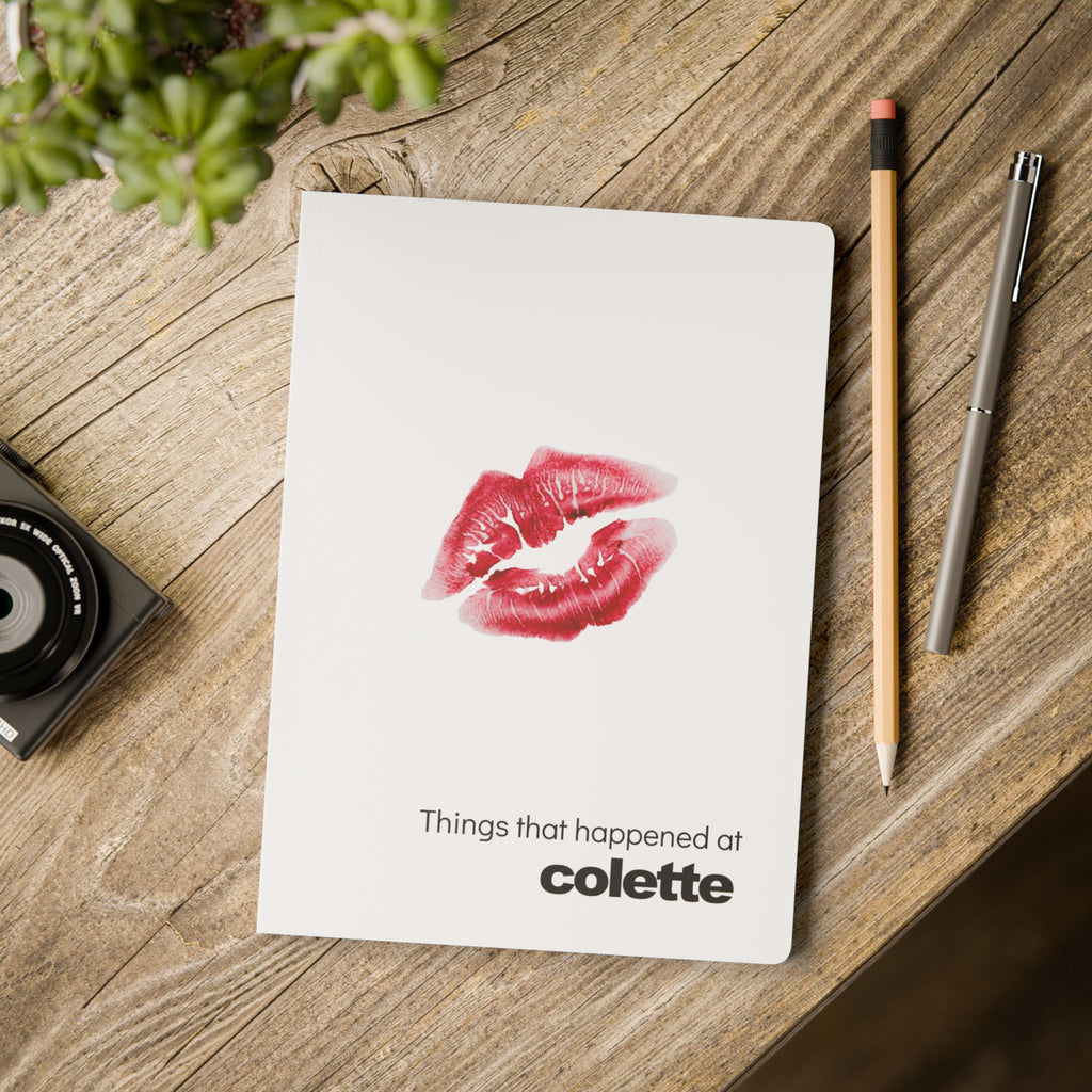 Softcover Journal — “Things that happened at colette” Kiss Print Notebook