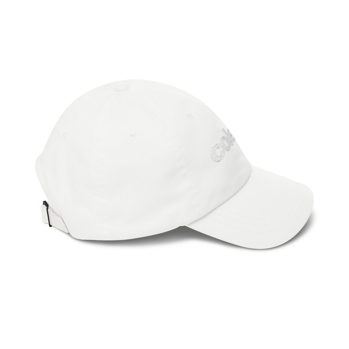 Embroidered  White on White "colette" Minimalist Baseball Hat