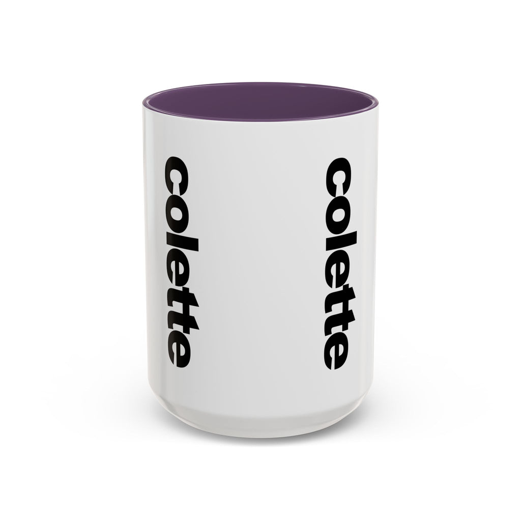 colette Accent Coffee Mug – Color Handle & Interior (11/15oz)